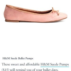 H&M Suede Ballet Flats